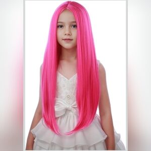 NWT Child's Wig Hot Pink 20 Inches